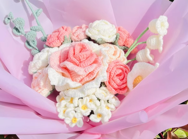 Title 5, Hand-woven Bouquet Diy Material Package Homemade