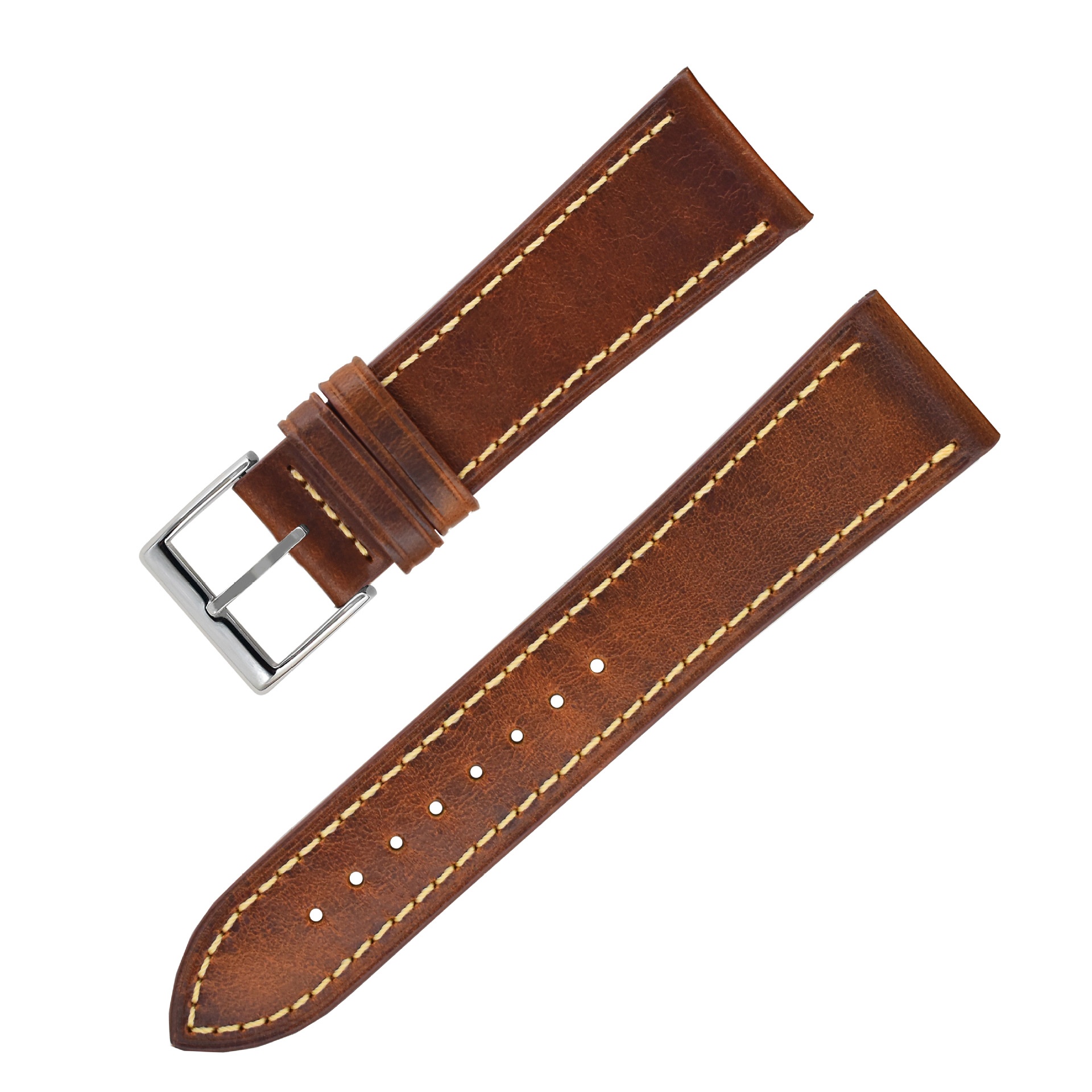 Yellow Brown Steel Buckle