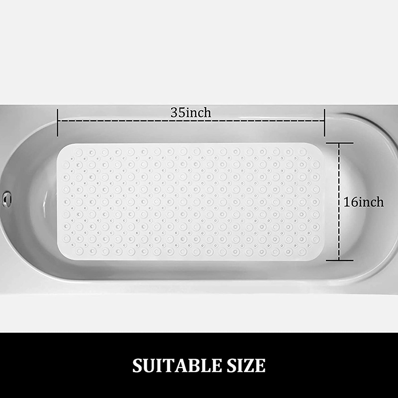 Title 10, Large Bathroom Non-slip Mat Elastic PVC