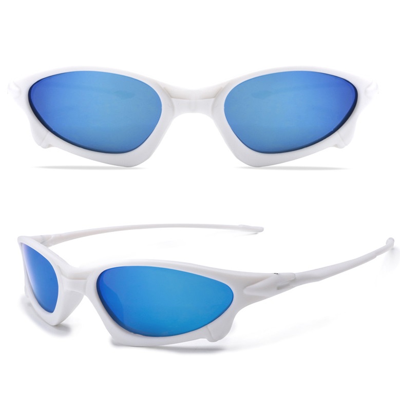 White Frame Blue Lens