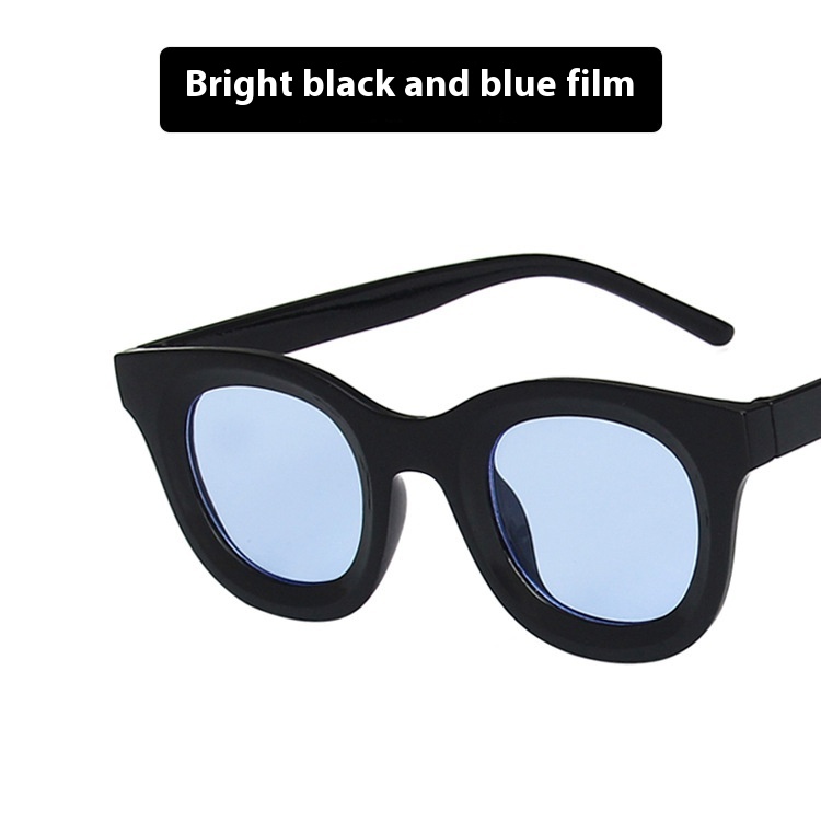 Bright Black Blue Lens