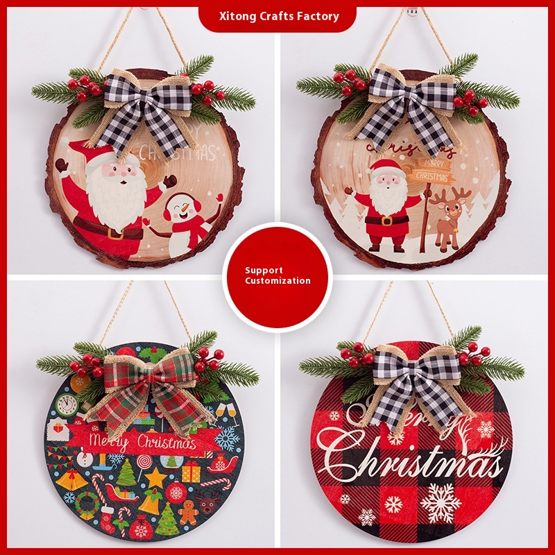 Title 9, Wooden Door Plate Welcome Hanging Round Ornaments