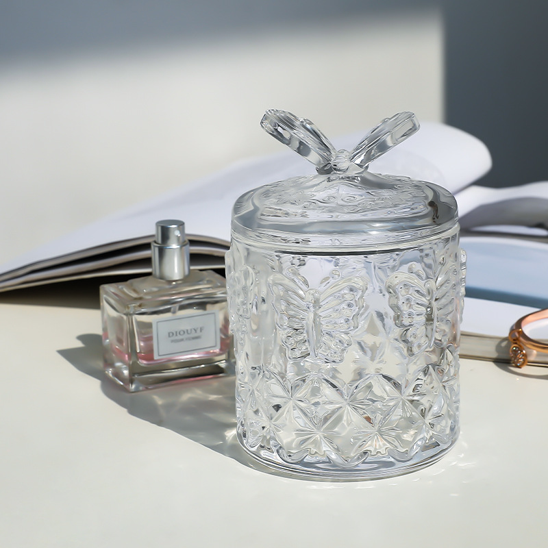 Title 4, Glass Jewelry Cotton Swab Storage Jar