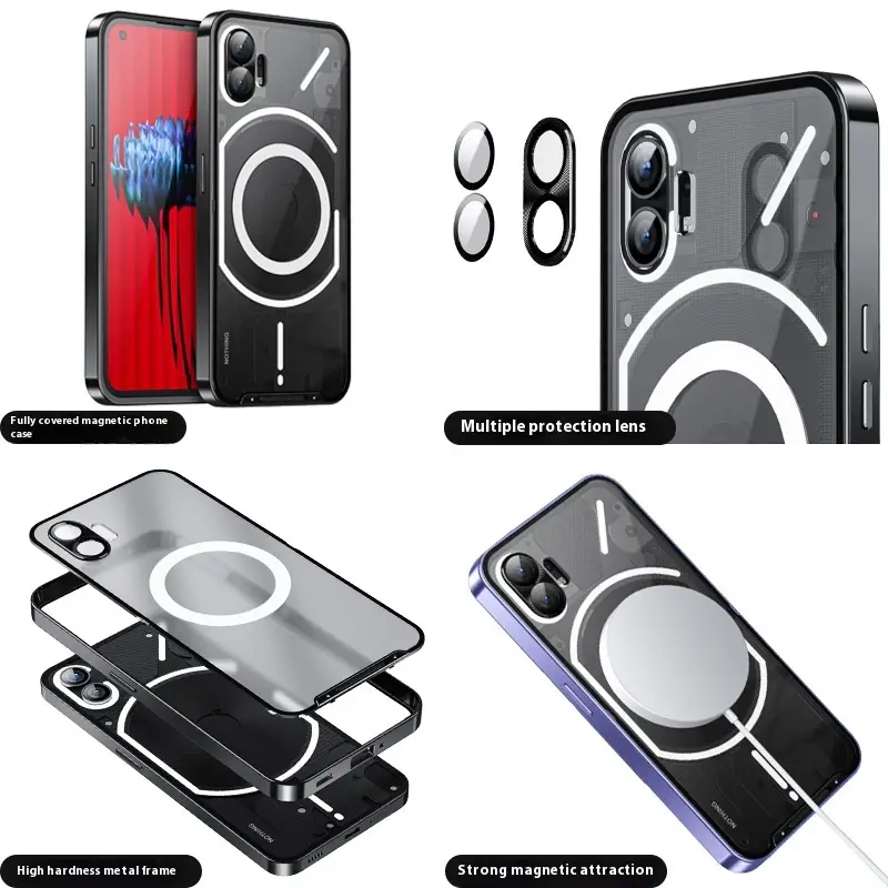 Minimally Designed High-end Color Blocked Magnetic Phone Case