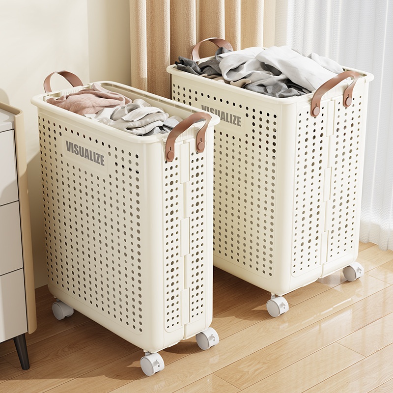 Title 5, Multifunctional Folding Laundry Basket With Wheels