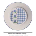 Blue Plaid Small Flower Plate