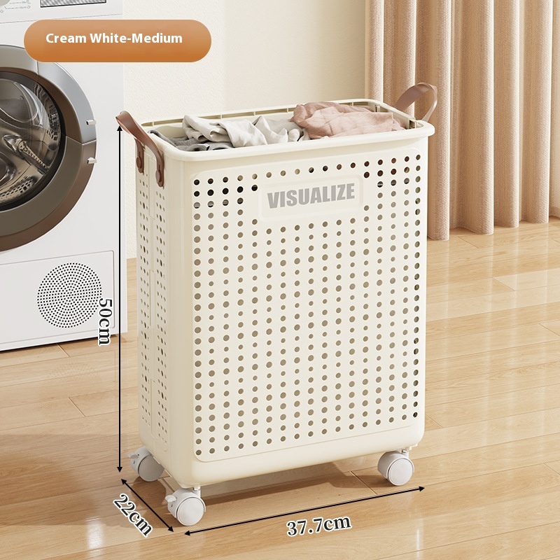 Title 3, Multifunctional Folding Laundry Basket With Wheels