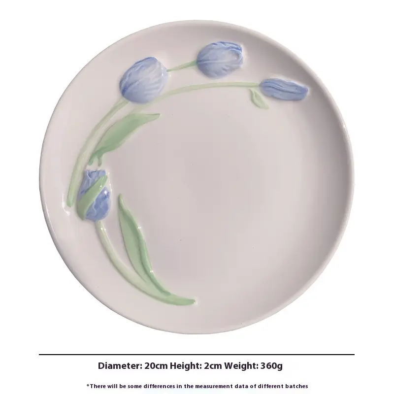 Blue Color Cute Cartoon Plate Creative Tableware
