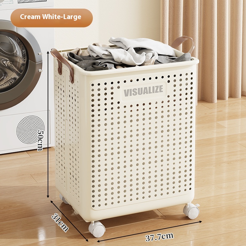 Title 1, Multifunctional Folding Laundry Basket With Wheels