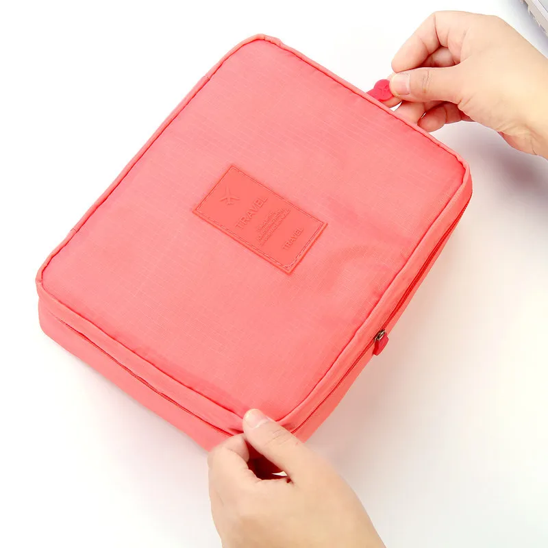 Portable Cosmetic Bag Waterproof Divider Multi-grid Pockets Toiletry Bags Travel Storage Handbags Women Make Up Bag – image 4