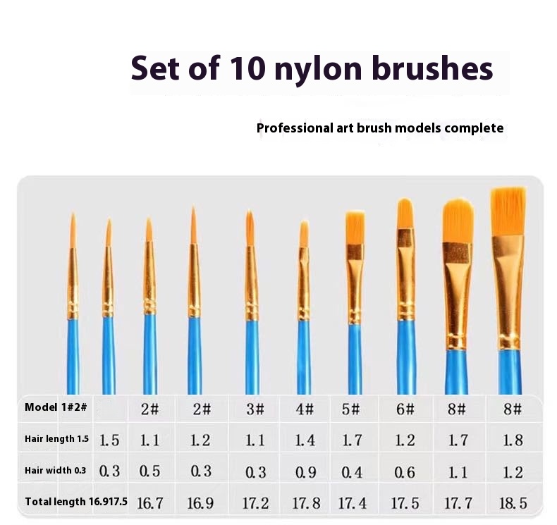 Title 1, Art Pearlescent Plastic Rod Oil Painting Brush ...