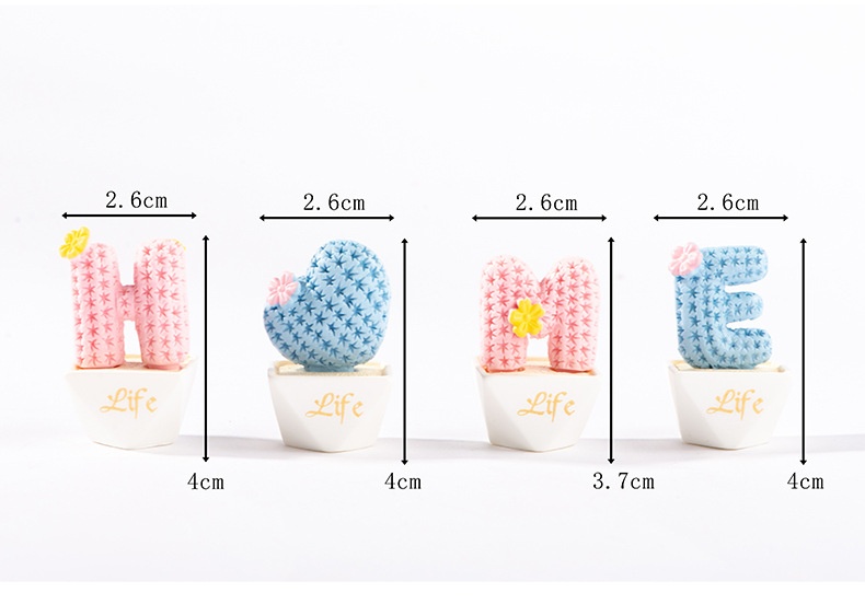 Title 2, Resin Cactus Plant Table Decorations Ornaments