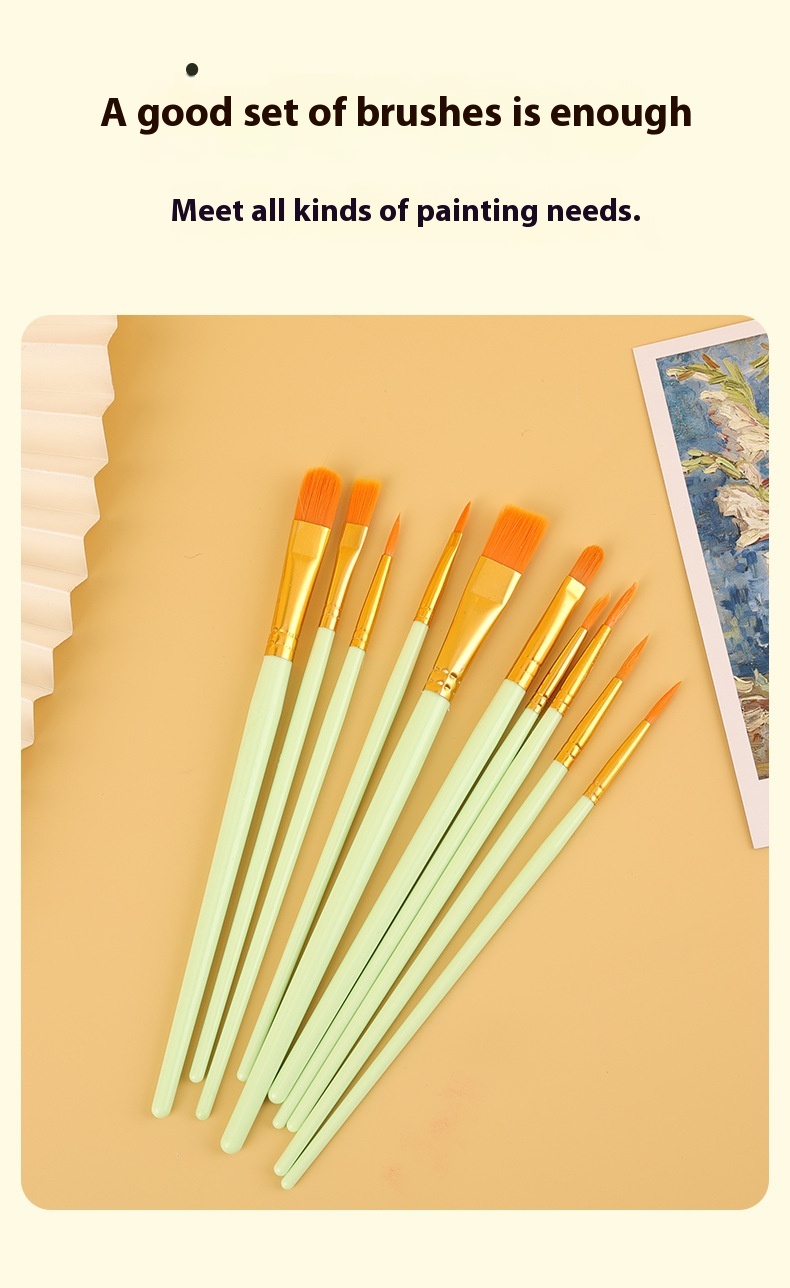 Title 7, Art Pearlescent Plastic Rod Oil Painting Brush ...