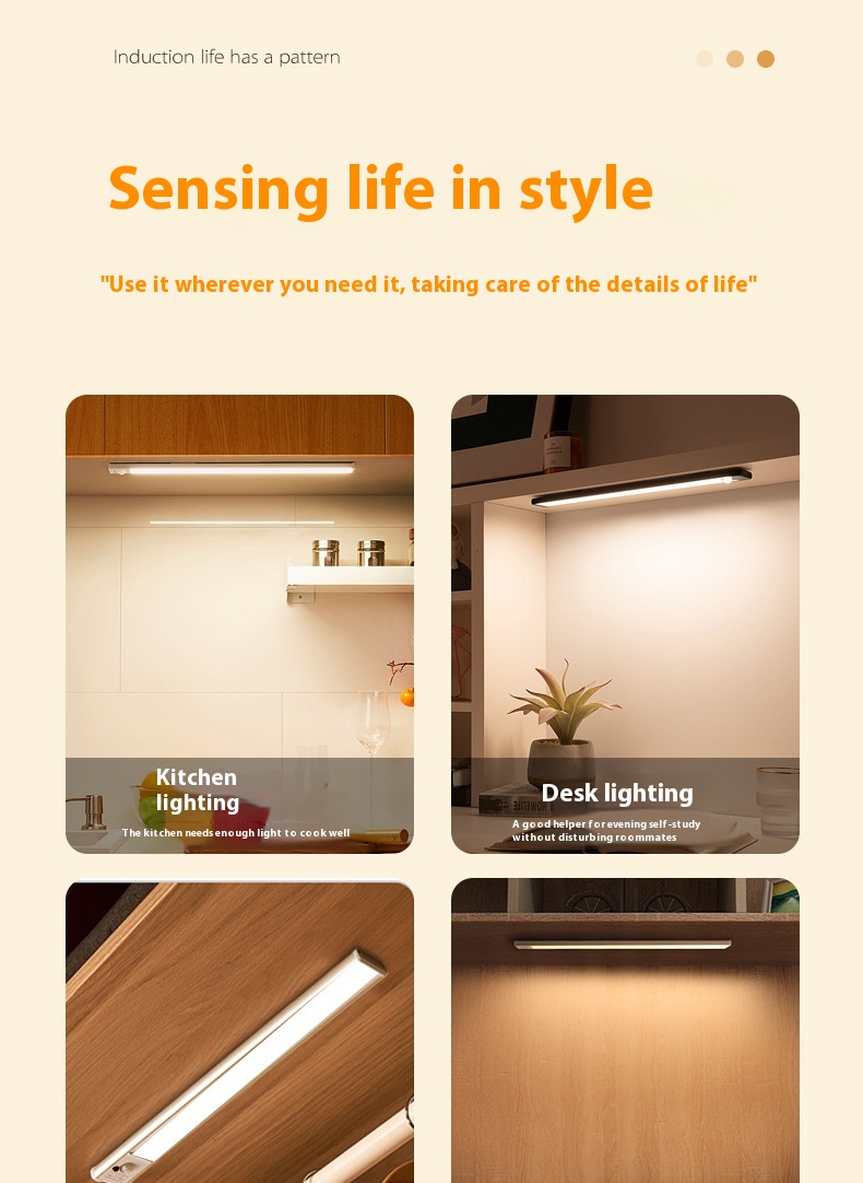 Title 12, LED Cabinet Light With Rechargeable Intelligent...