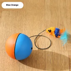Cat Toys Mouse Teaser Ball Funny Moving Toy For Pets Cat Dog Electric Teaser Ball Automatic Intelligent Rolling Ball Pet Products - Blue Orange - View 1