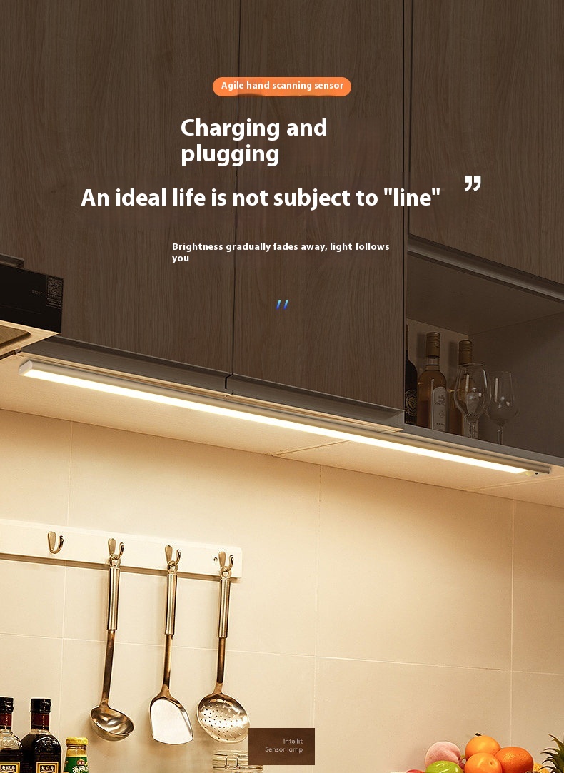 Title 5, LED Cabinet Light With Rechargeable Intelligent...