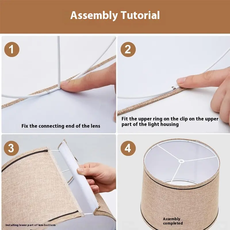 Removable Fabric Floor Lamp Shade Accessories