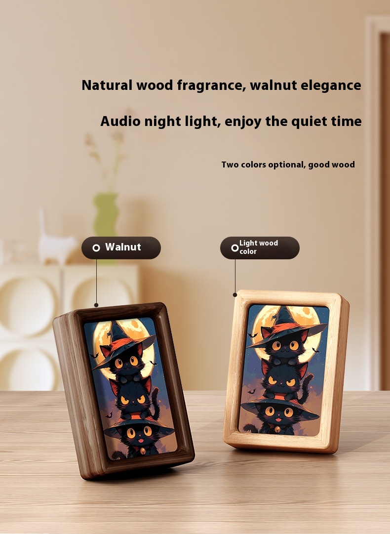 Title 4, Bluetooth Audio Painting Walnut Solid Wood Hall...