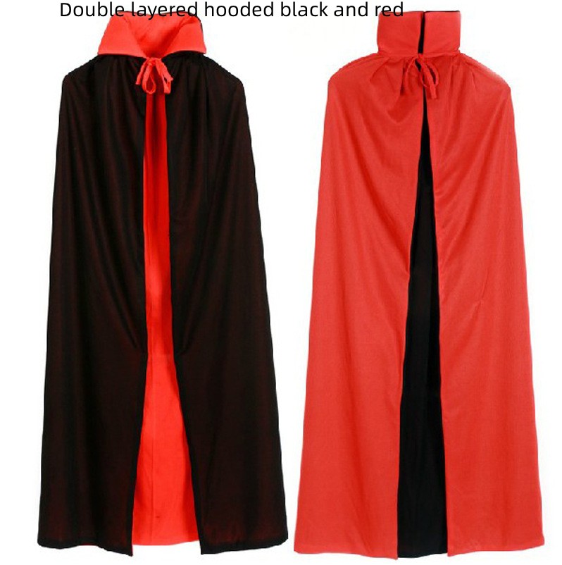 Double hooded black and red