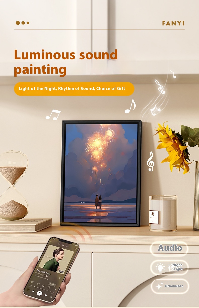 Title 1, Light Bluetooth Audio Painting Gift Decoration