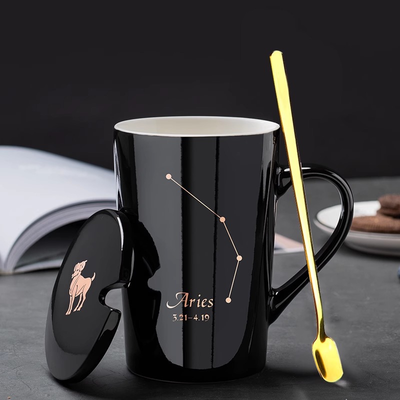 Title 7, Twelve Constellation Creative Gift Ceramic Wate...