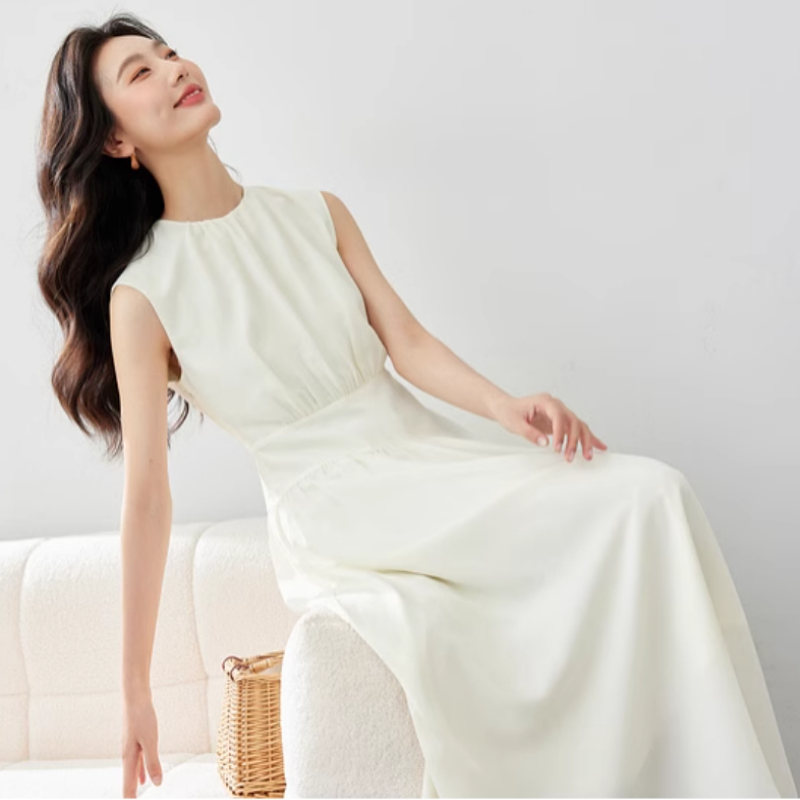 Women's Waist Slimming Sleeveless Dress