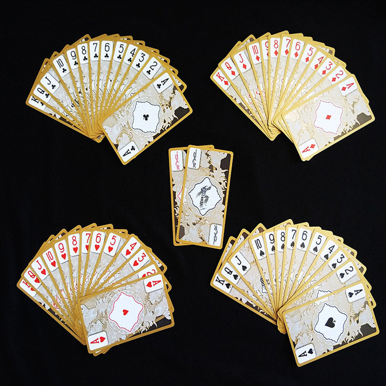 Title 1, Washable Creative Transparent Golden Edge Poker