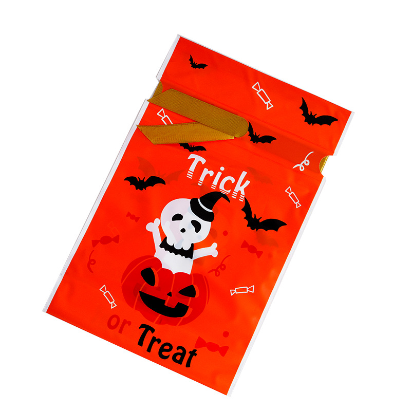 Halloween Pumpkin Snack Bag Party Candy Bag (Ghost-15X23CM)