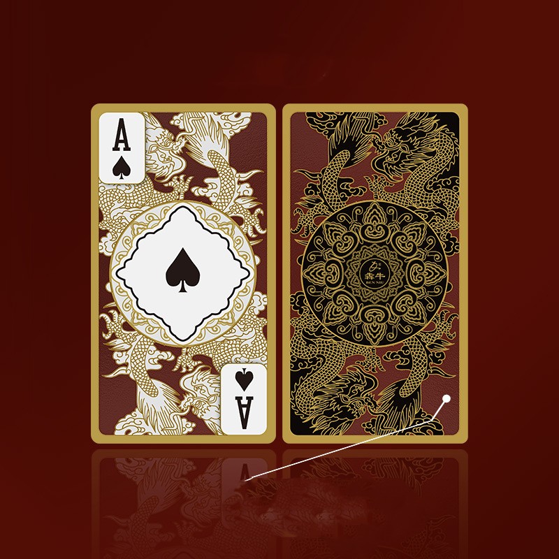 Title 5, Washable Creative Transparent Golden Edge Poker