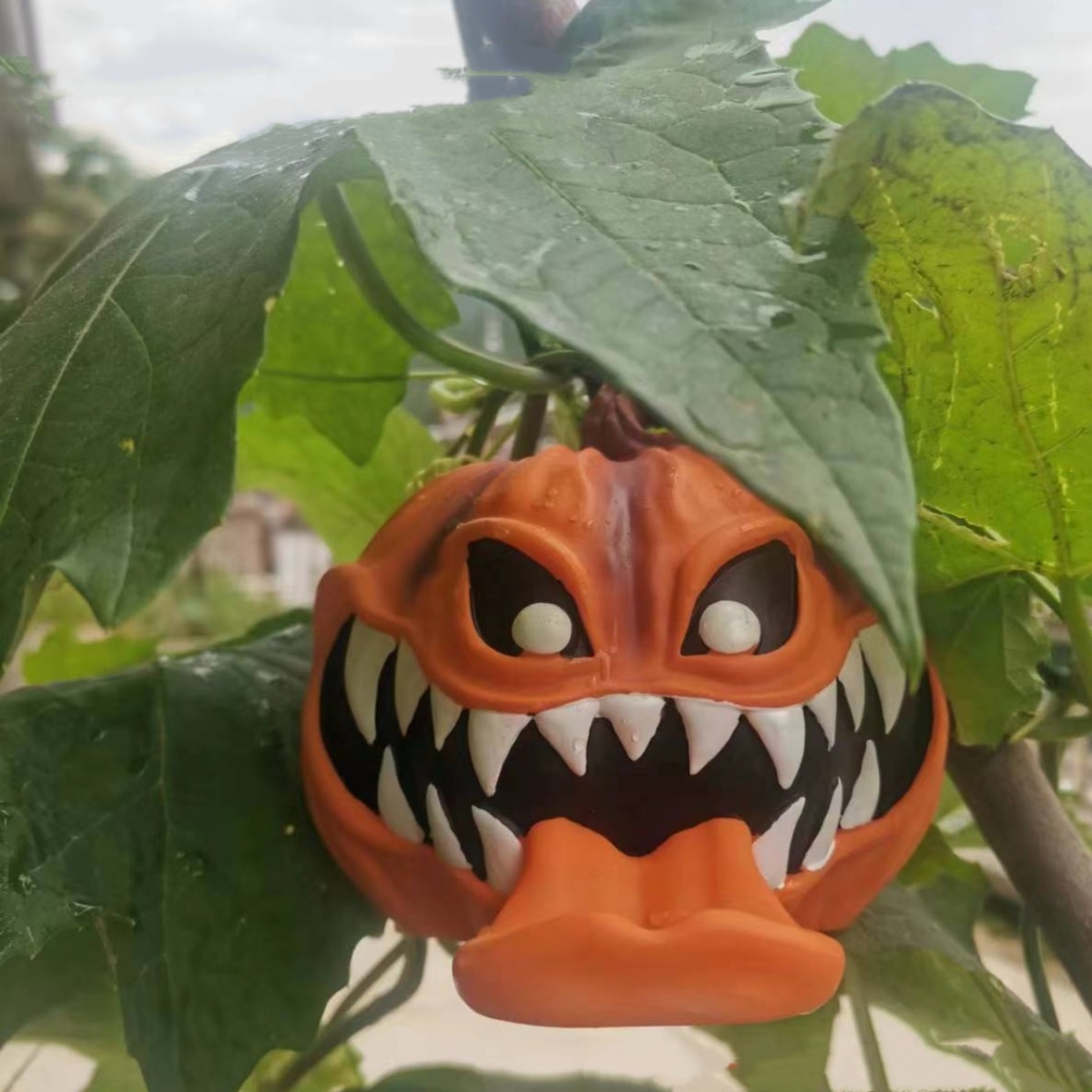 Title 5, Halloween Horror Simulation Pumpkin Creative Pe...