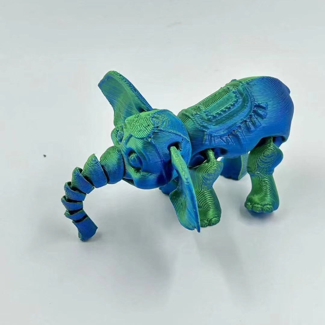 Title 3, Movable Joint 3D Printing Elephant Model Handhe...