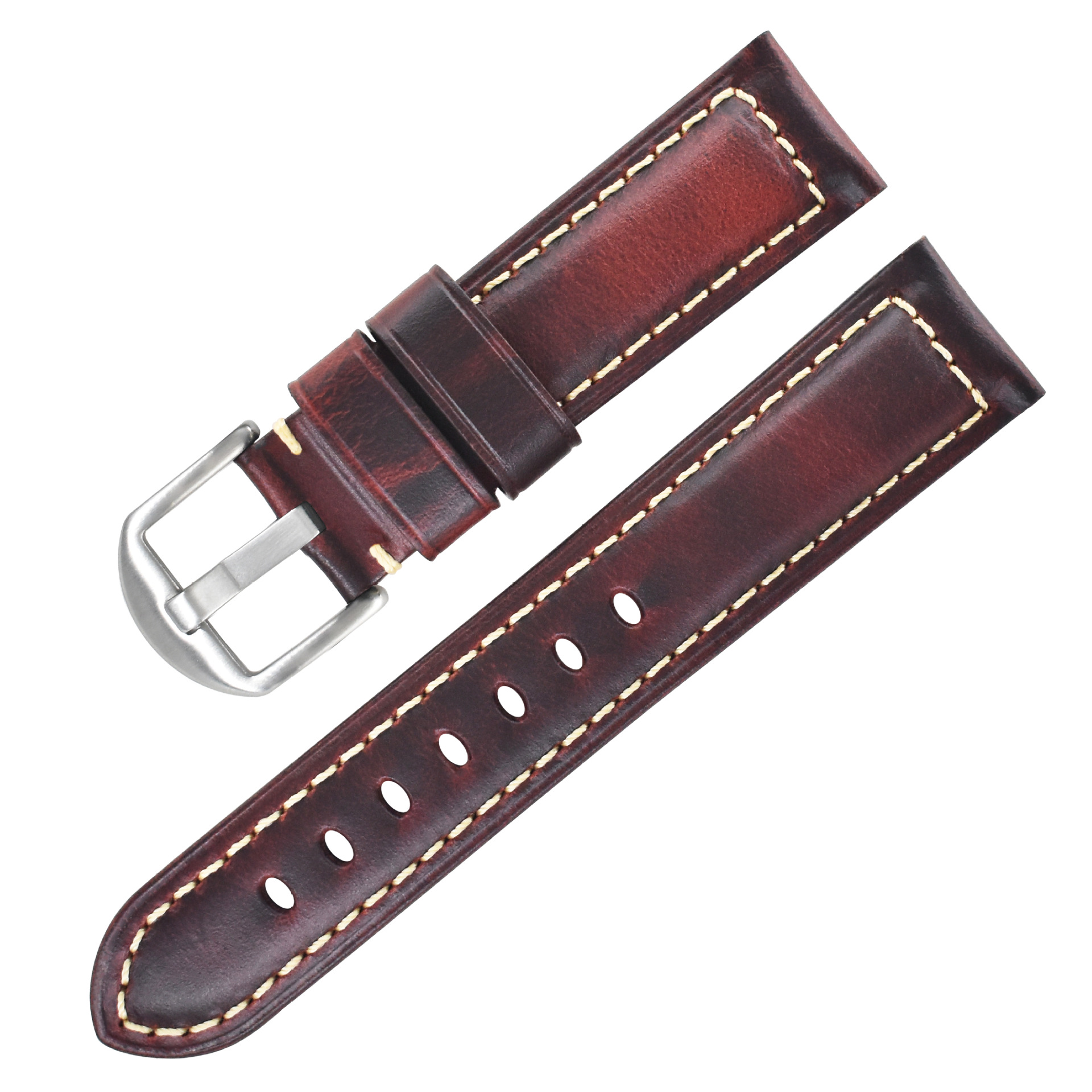 Wine red steel buckle