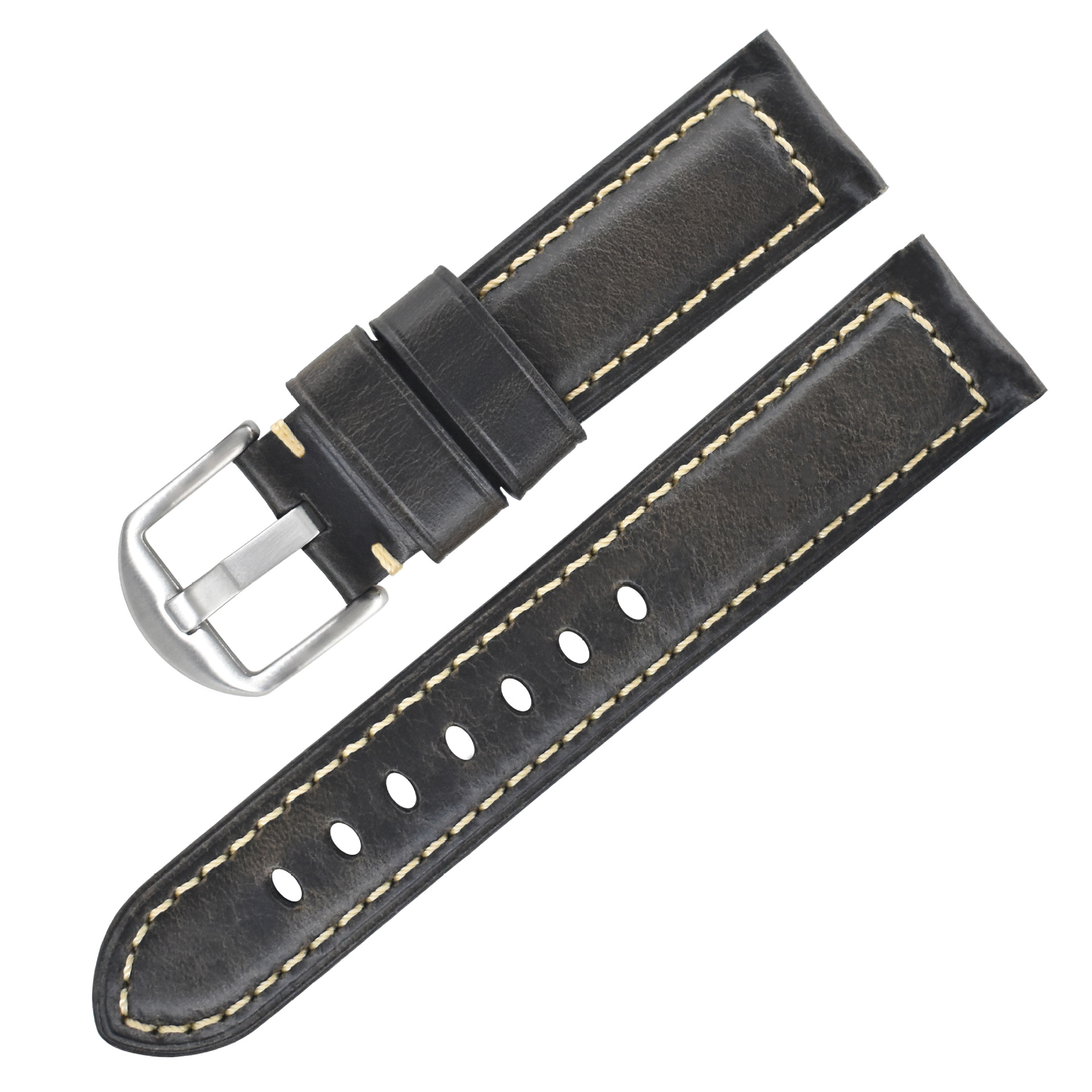 Grey black steel buckle