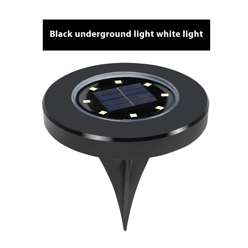 8LED Black Shell White Light