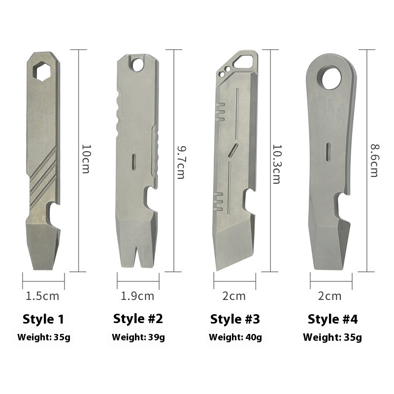 مفتاح زجاجات محمول متعدد الوظائف من سبيكة التيتانيوم