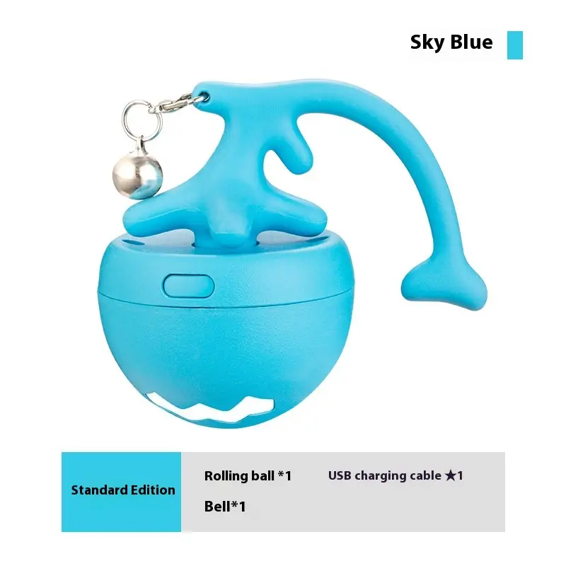 Smart Interactive Cat Toy Ball USB Rechargeable Moving Rolling Ball USB