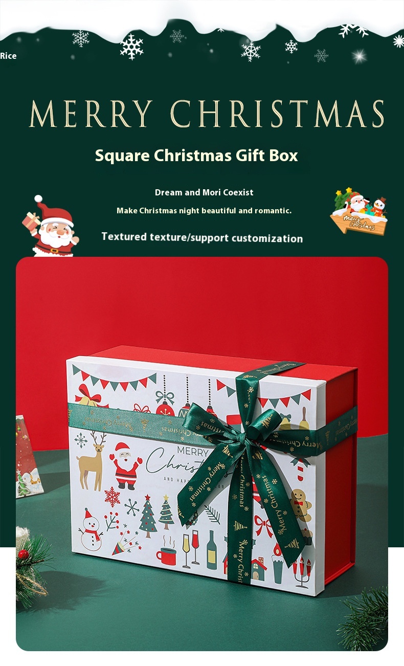 Title 1, Christmas Gift Box Color Santa Claus Packaging Box