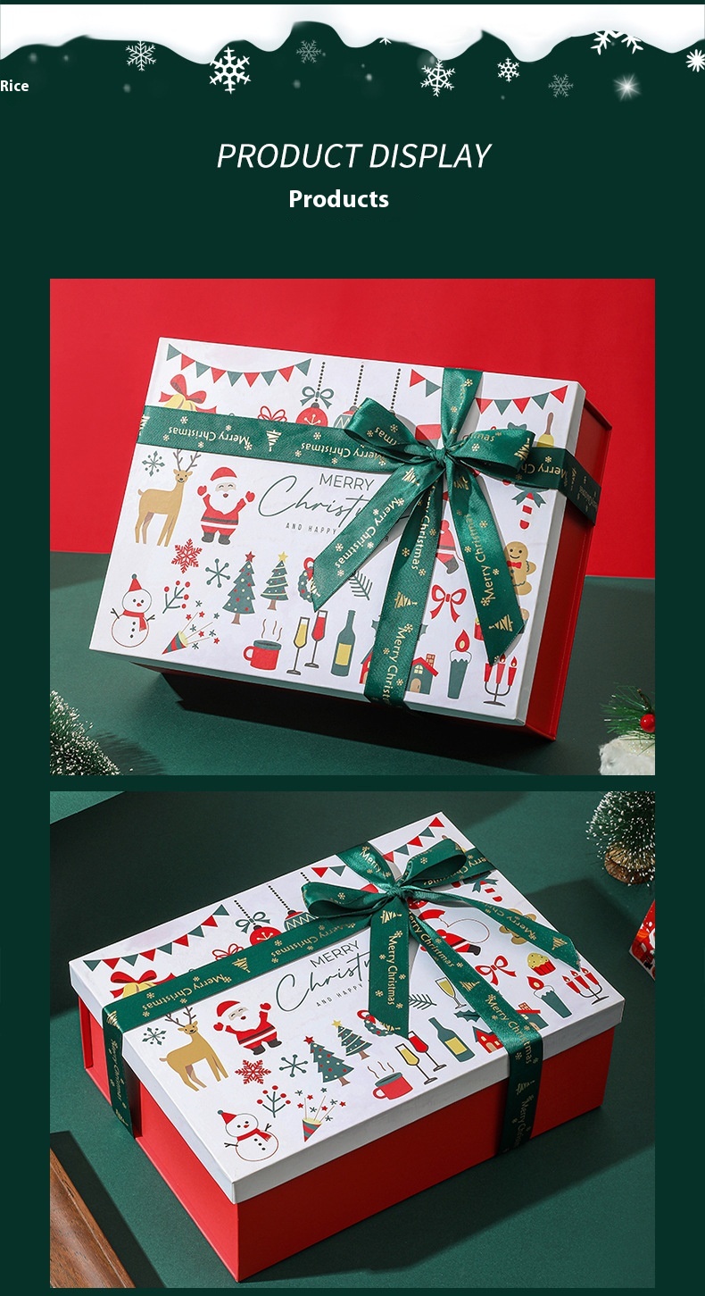 Title 8, Christmas Gift Box Color Santa Claus Packaging Box