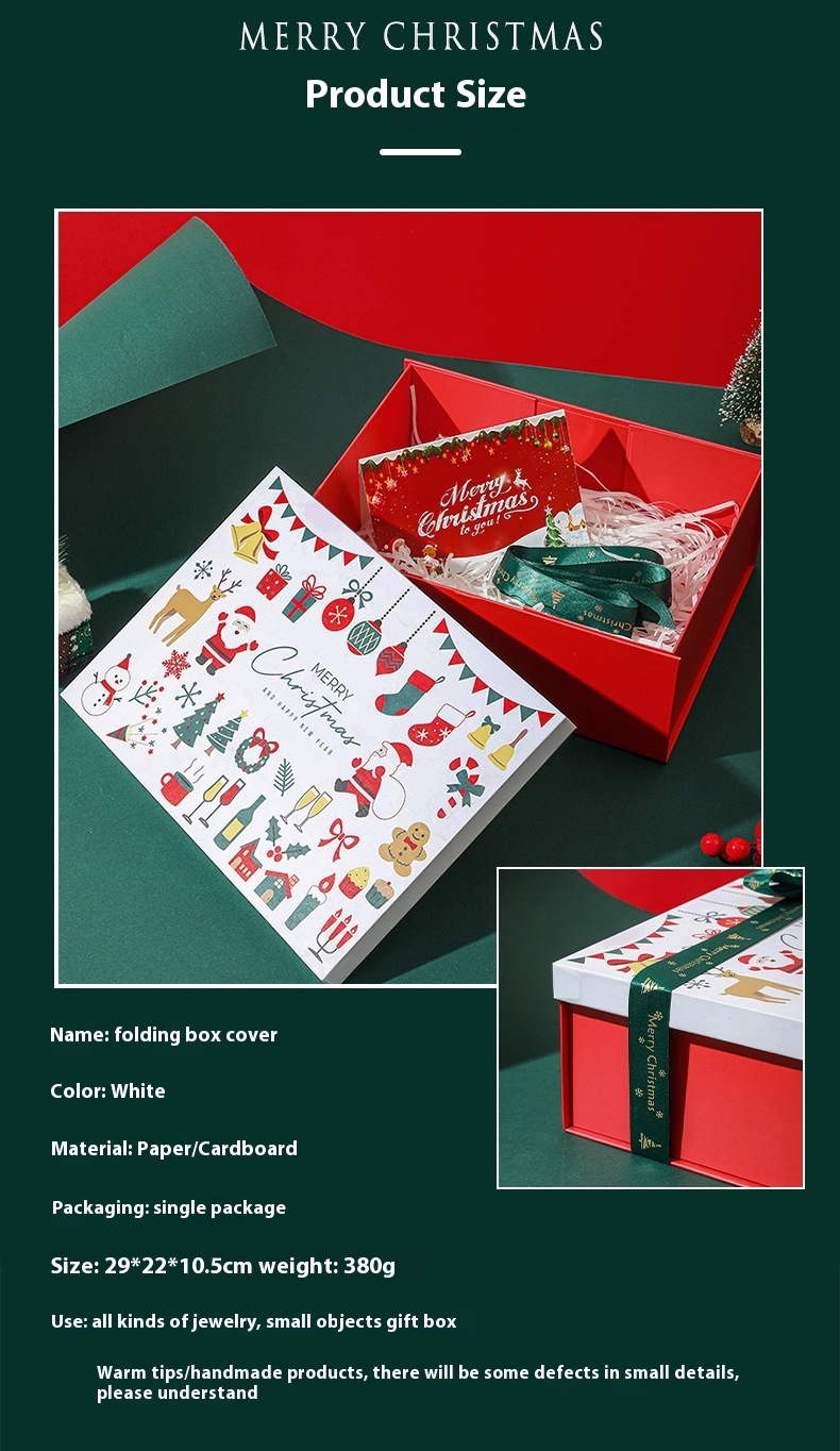 Title 3, Christmas Gift Box Color Santa Claus Packaging Box