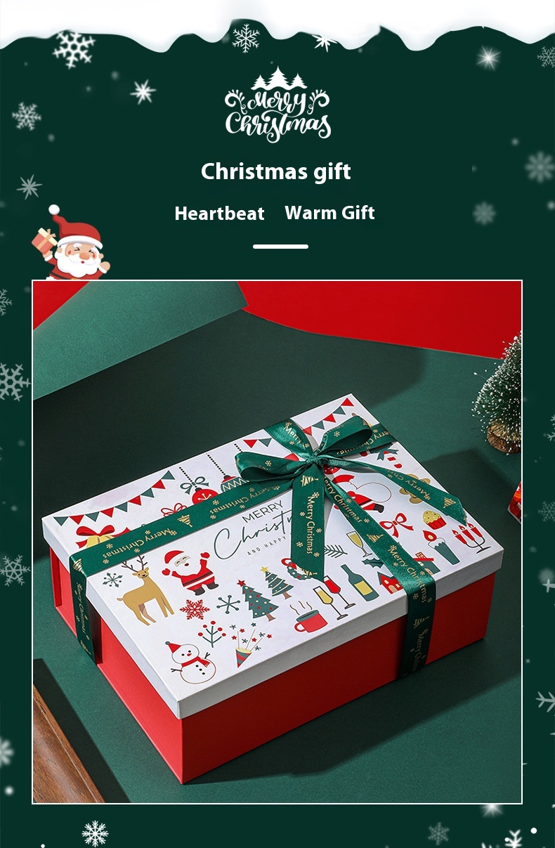 Title 5, Christmas Gift Box Color Santa Claus Packaging Box