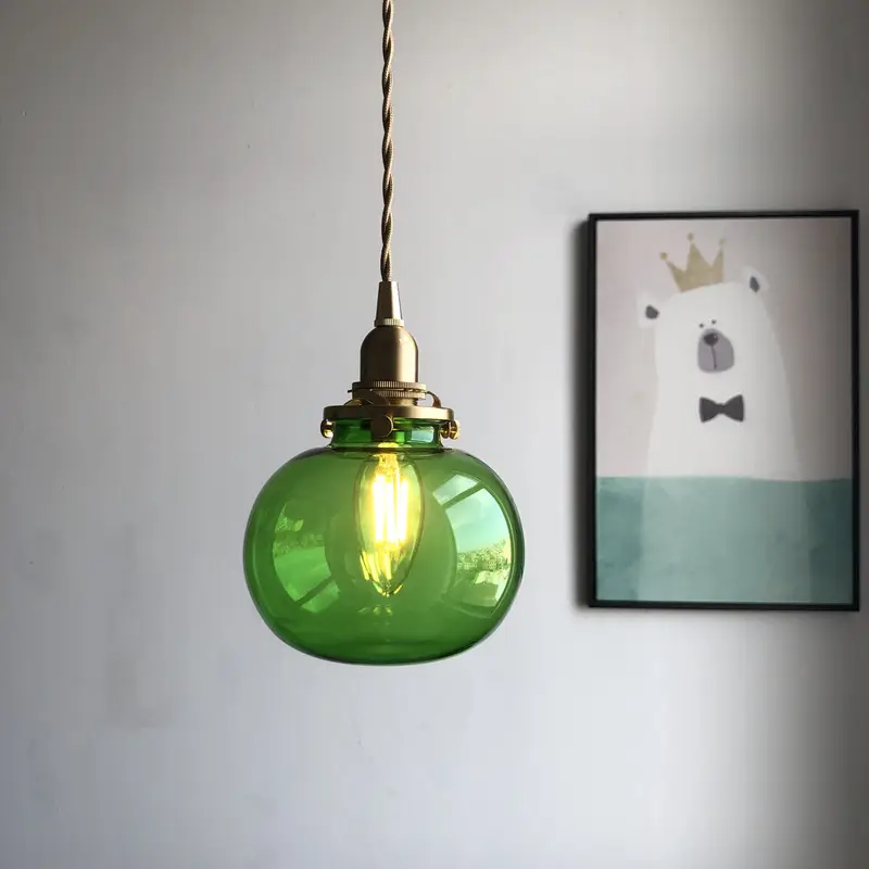 Creative Bedroom Dining Room Vintage Brass Glass
