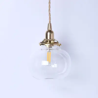 Creative Bedroom Dining Room Vintage Brass Glass Chandelier