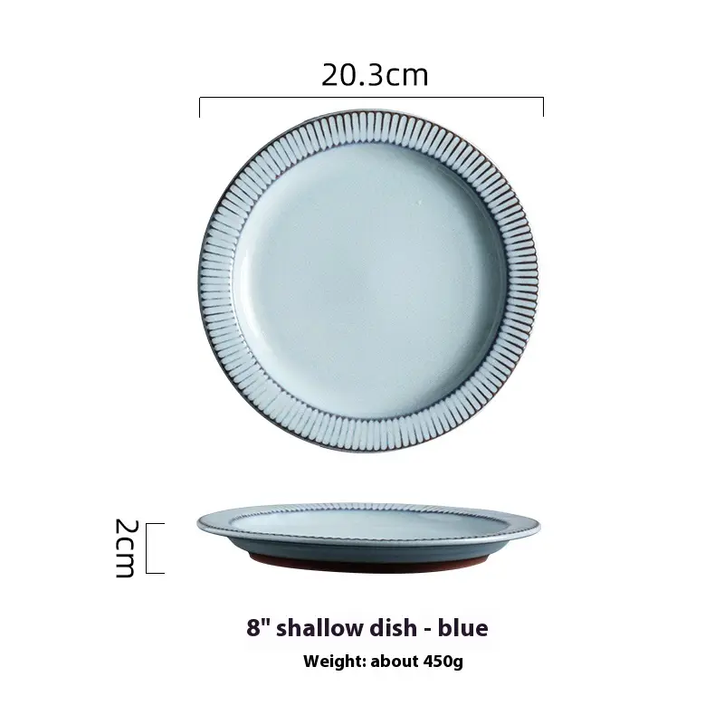 Creative Ceramic Round Shallow Plate Western Cuisine Steak Plate
