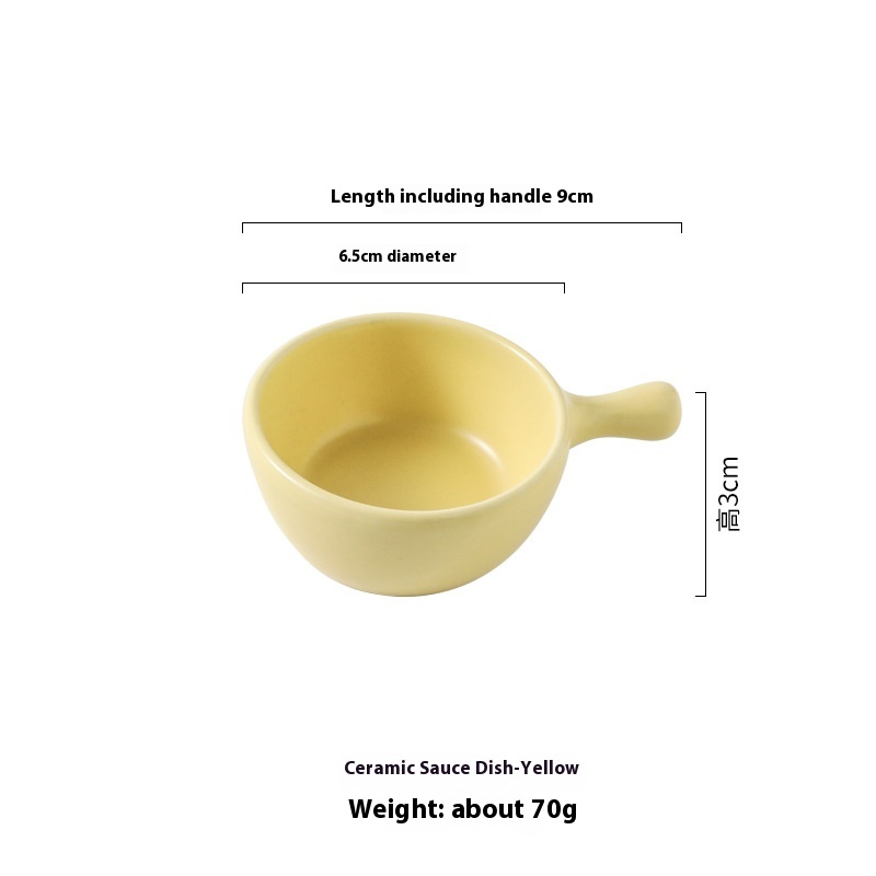 Handle Saucer Dish Yellow