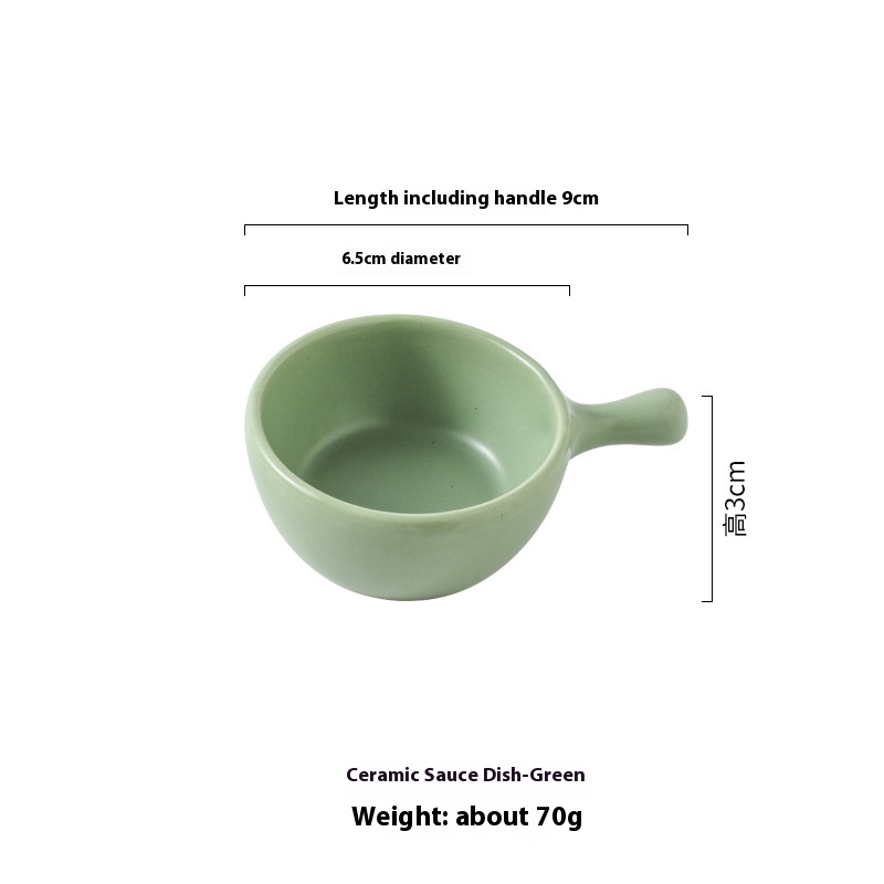 Handle Saucer Dish Light Green