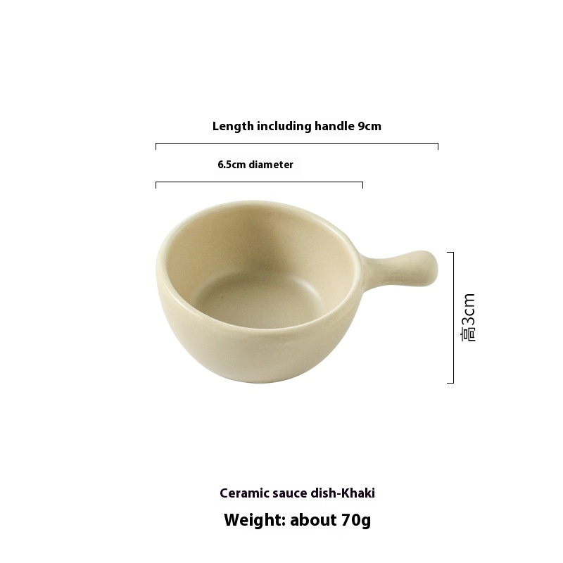 Handle Saucer Dish Khaki