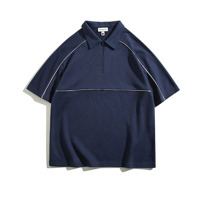 Navy Blue Half Zipper