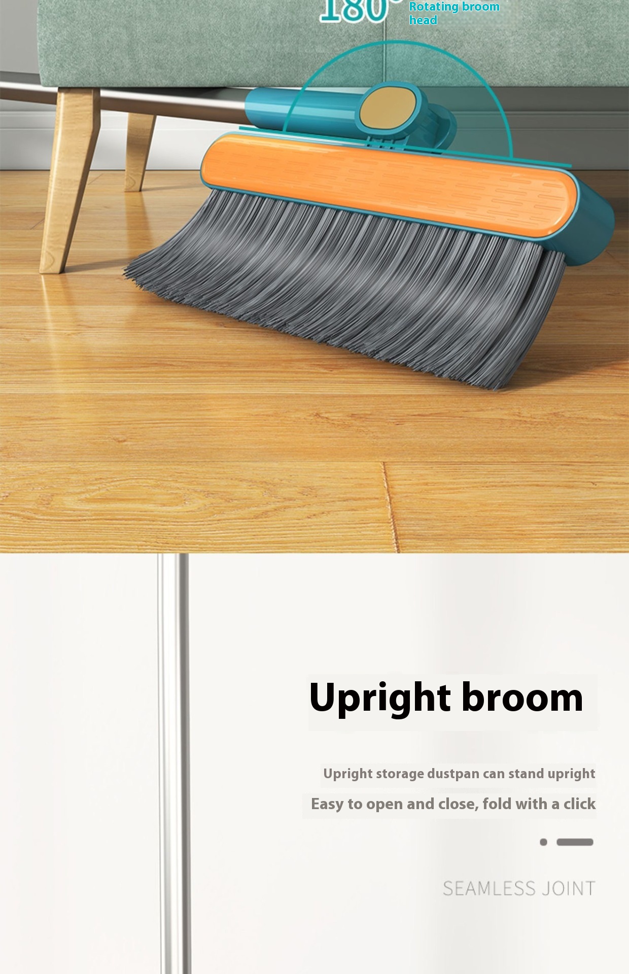 Title 4, Broom Set Dustpan Combination Household Broom W...