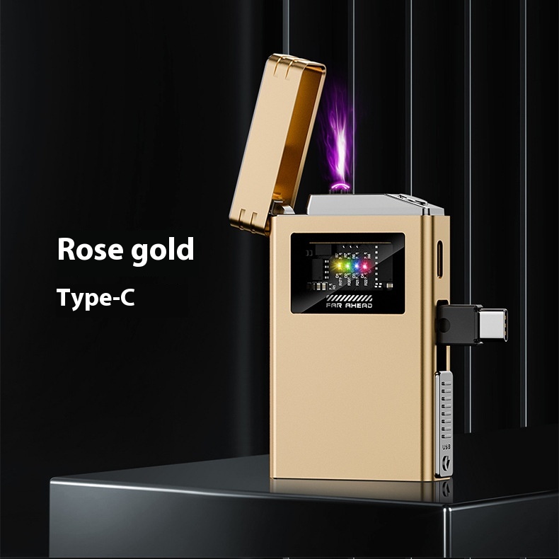 Power Bank Lighter Creative Personality Usb Electronic Lighter Metal Double