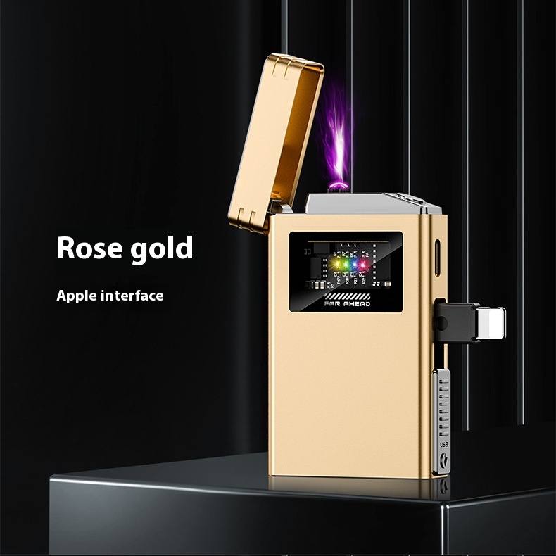 Power Bank Lighter Creative Personality Usb Electronic Lighter Metal Double